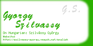 gyorgy szilvassy business card